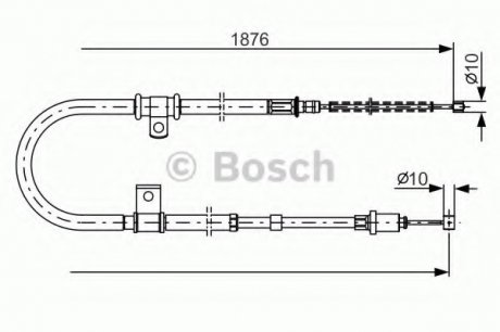 Трос, стоянкова гальмівна система BOSCH 1987482183 (фото 1)
