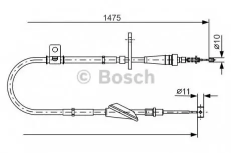 Трос, стояночная тормозная система BOSCH 1987482211
