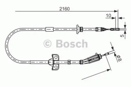 Трос, стоянкова гальмівна система BOSCH 1987482284
