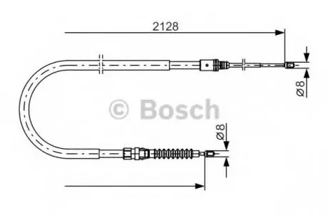 Трос, стоянкова гальмівна система BOSCH 1987482324