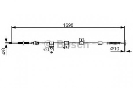Трос, стоянкова гальмівна система BOSCH 1987482346 (фото 1)