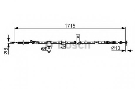 Трос, стоянкова гальмівна система BOSCH 1987482348 (фото 1)