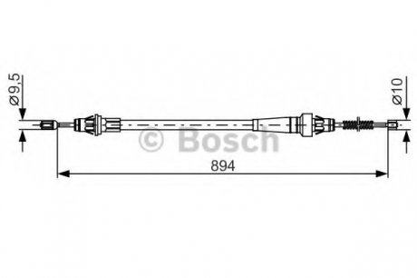 Трос, стоянкова гальмівна система BOSCH 1987482365
