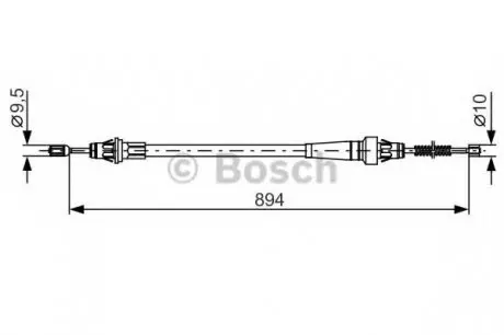Трос, стоянкова гальмівна система BOSCH 1987482365