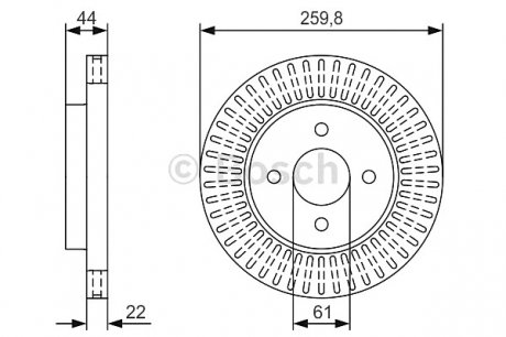 0 986 479 U02 Диск гальмівний BOSCH 0986479U02