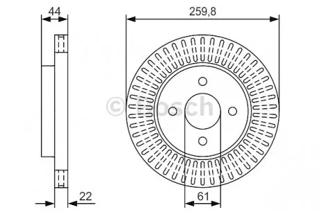 0 986 479 U02 Диск гальмівний BOSCH 0986479U02