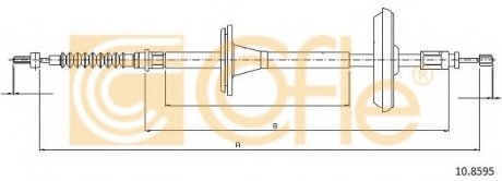 Трос, стояночная тормозная система COFLE 108595 (фото 1)