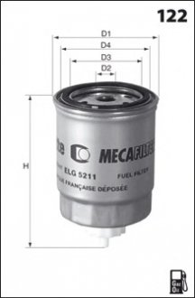 Паливний фільтр MECAFILTER ELG5211 (фото 1)
