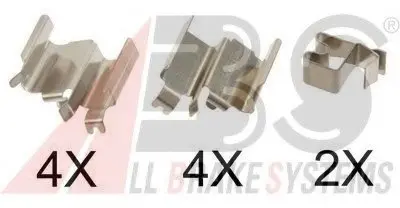 Комплектуючі, колодки дискового гальма A.B.S. A.B.S. 1244Q