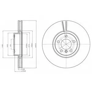 Тормозной диск Delphi BG9063C