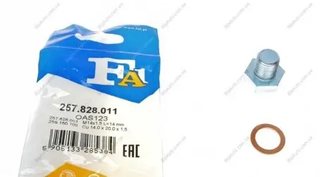 Пробка піддону + ущільнювач FA1 257.828.011 Fischer Automotive One (FA1) 257828011