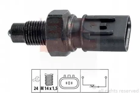 Датчик заднего хода Hyundai Accent 00-,Coupe 96-02, Elantra 00-06, Sonata 98-01 EPS 1860235 (фото 1)