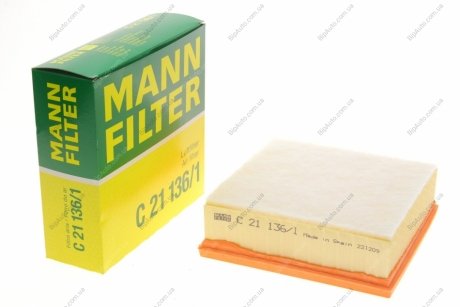 Фільтр повітряний -FILTER C 21 136/1 MANN C211361 (фото 1)