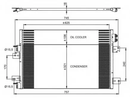 Радіатор кондиціонера NRF 350031