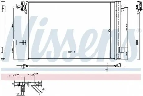 Радиатор кондиционера NIS NISSENS 940732