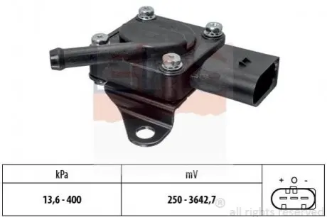 Датчик тиску випускних газів Bmw 1 (E81, E87) 1.6D-2.3D/5 (F10) 2.0D-3.5D/7 (F01,F02)/X5 (E70) EPS 1993319 (фото 1)