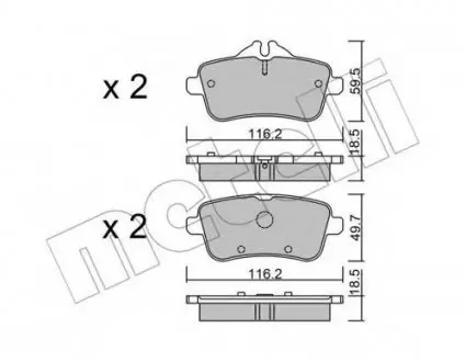 Тормозные колодки Metelli 2209680
