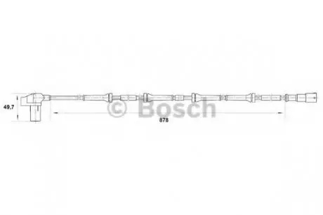 Датчик, частота вращения колеса BOSCH 0265006711