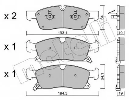 Комплект гальмівних колодок (дискових) 22-0927-0 Metelli 2209270