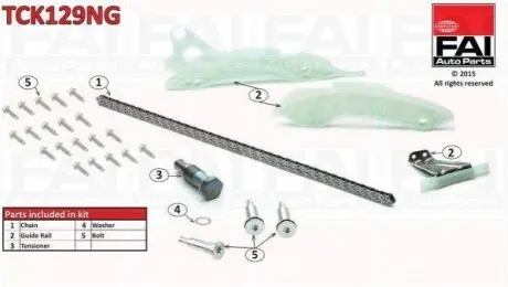 Комплект ланцюга грм FAI TCK129NG