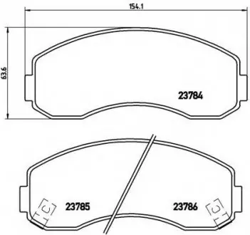 Комплект гальмівних колодок, дискове гальмо BREMBO P99003