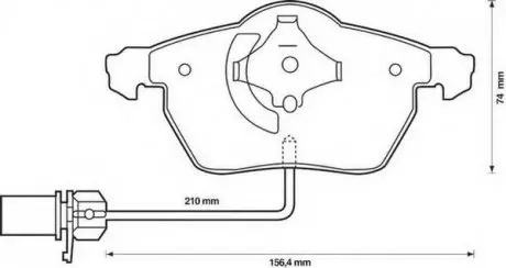Гальмівні колодки передні Audi A4, A6 Skoda Superb VW Passat Jurid 573037JC