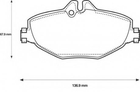 Комплект тормозных колодок, дисковый тормоз Jurid 573091JC (фото 1)