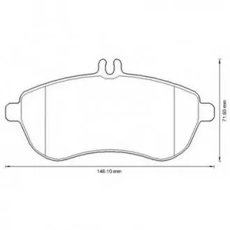 Гальмівні колодки передні Mercedes C-Class, E-Class, SLK Jurid 573257JC
