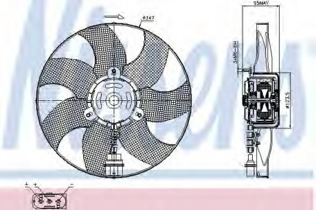 Вентилятор охолодження двигуна NISSENS 85543