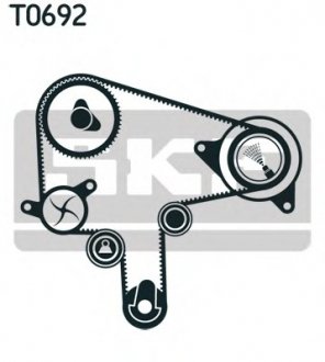 Комплект ГРМ + помпа Mazda 3/5/6 2.0D 02-10 VKMC 94920-1 SKF VKMC949201 (фото 1)
