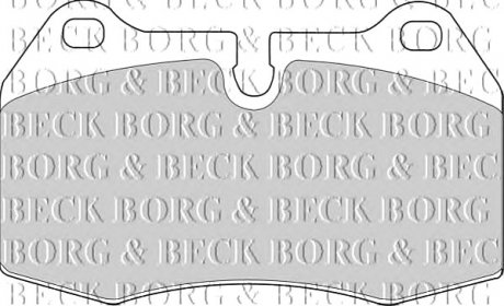 Комплект гальмівних колодок, дискове гальмо BORG & BECK BBP1596 (фото 1)