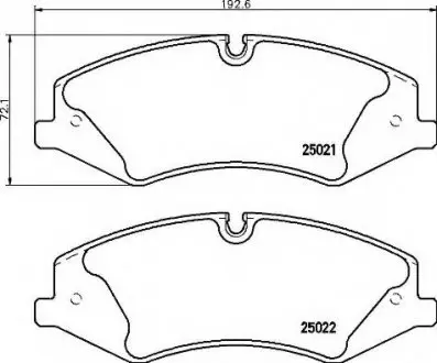 Комплект тормозных колодок, дисковый тормоз BREMBO P44024
