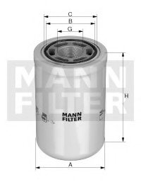 Масляный фильтр, Гидрофильтр, автоматическая коробка передач, Фильтр, Гидравлическая система привода рабочего оборудования -FILTER MANN WH9803 (фото 1)