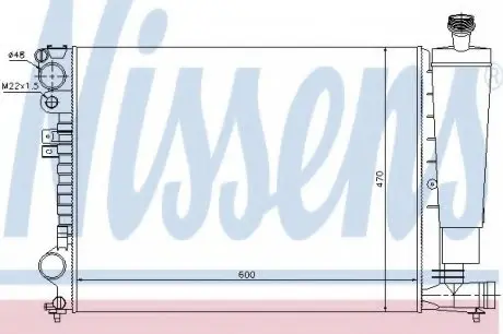 Радіатор CN DISPATCH(95-)2.0i 16V(+)[OE 1301.P1] NISSENS 61396