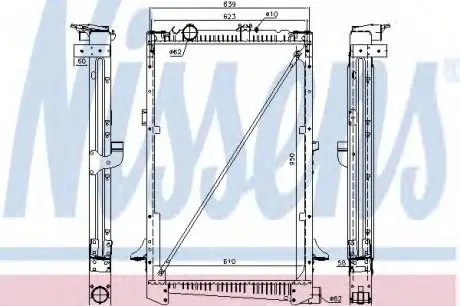 Радіатор, охолодження двигуна NISSENS 61442A