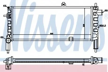 Радіатор OP CORSA A(82-)1.2(+)[OE 1300 016] NISSENS 63287
