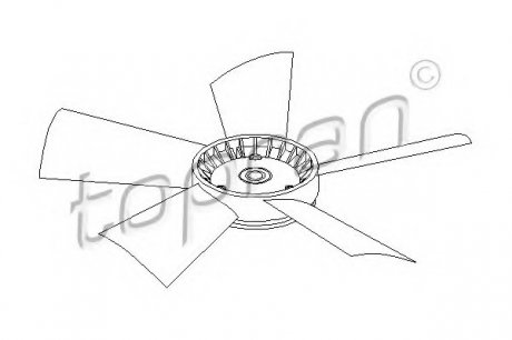 Крильчатка вентилятора радіатора TOPRAN TOPRAN / HANS PRIES 401191