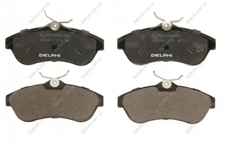 Тормозные колодки дисковые CITROEN C3/C2 "F "03>> Delphi LP1715