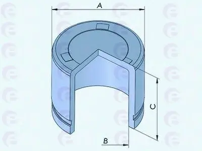 Поршень, корпус скоби гальма D025322 ERT 150901C