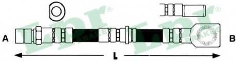 Тормозной шланг LPR 6T46186 (фото 1)