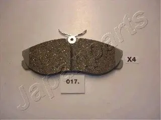 Комплект тормозных колодок, дисковый тормоз JAPANPARTS PA017AF