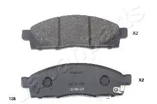 Комплект гальмівних колодок, дискове гальмо JAPANPARTS PA128AF (фото 1)