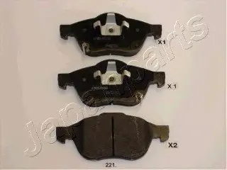 Комплект гальмівних колодок, дискове гальмо JAPANPARTS PA221AF (фото 1)