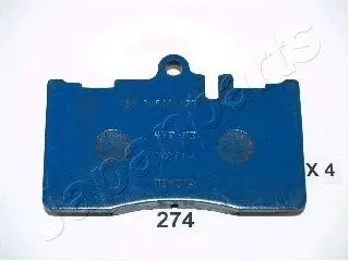 Комплект гальмівних колодок, дискове гальмо JAPANPARTS PA274AF