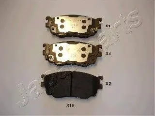 Комплект гальмівних колодок, дискове гальмо JAPANPARTS PA318AF