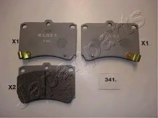 Комплект гальмівних колодок, дискове гальмо JAPANPARTS PA341AF