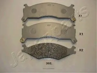 Комплект тормозных колодок, дисковый тормоз JAPANPARTS PA392AF (фото 1)