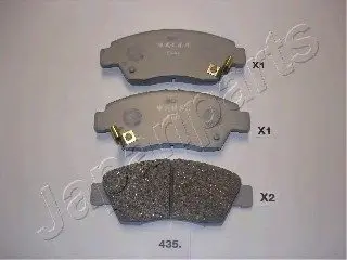 Комплект тормозных колодок, дисковый тормоз JAPANPARTS PA435AF