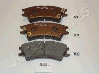 Комплект тормозных колодок, дисковый тормоз JAPANPARTS PA583AF (фото 1)