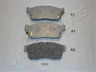Комплект тормозных колодок, дисковый тормоз JAPANPARTS PA809AF